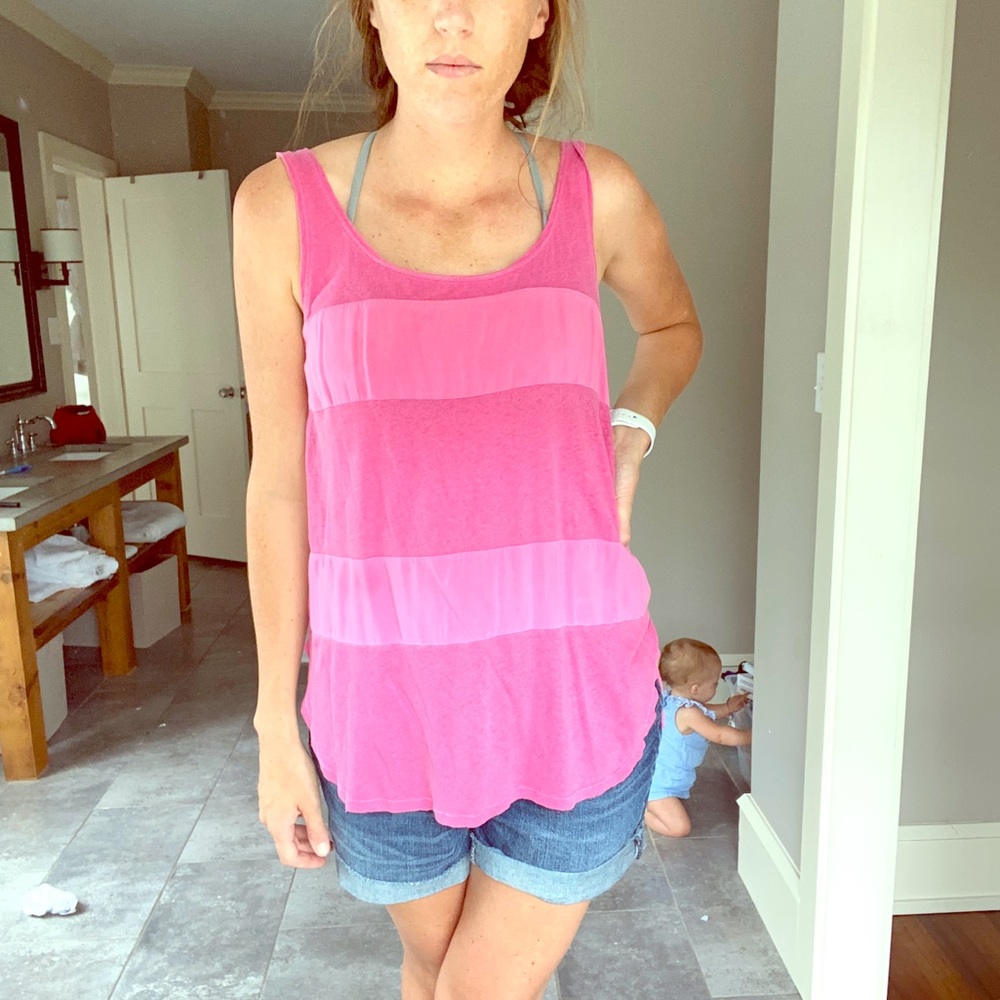 Pink Anthropologie tank
